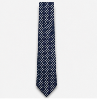 Classic Navy Polka Dot Silk Tie
