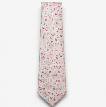 Ivory Blossom Floral Wedding Tie