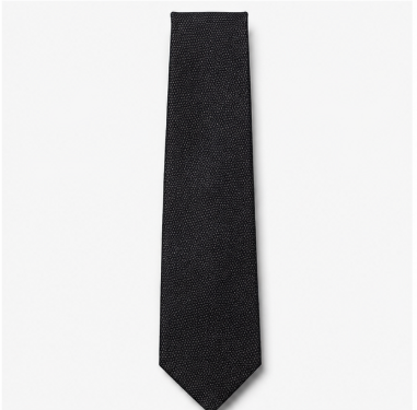 Midnight Black Textured Silk Tie