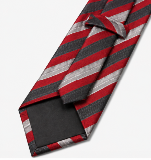Red & Navy Striped Business Tie