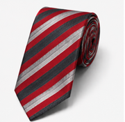 Red & Navy Striped Business Tie