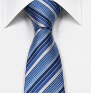 Blue Striped Business Tie