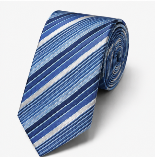 Blue Striped Business Tie