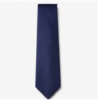 Navy Blue Textured Business Tie