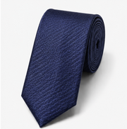 Navy Blue Textured Business Tie