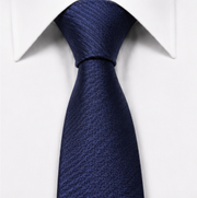 Navy Blue Textured Business Tie