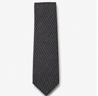 Charcoal Grey Textured Business Tie