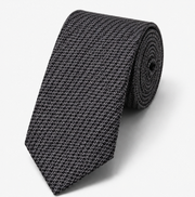 Charcoal Grey Textured Business Tie