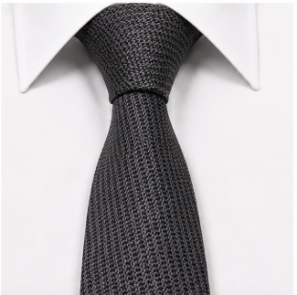 Charcoal Grey Textured Business Tie