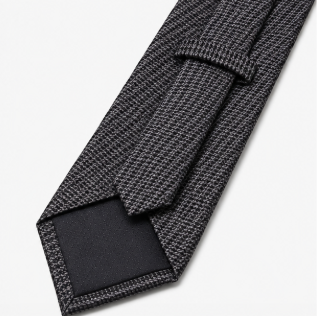 Charcoal Grey Textured Business Tie
