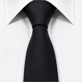 Classic Black Textured Business Tie