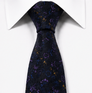 Navy Blue Floral Wedding Tie