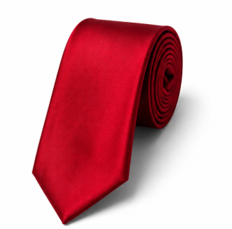 Classic Red Satin Wedding Tie