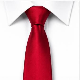 Classic Red Satin Wedding Tie