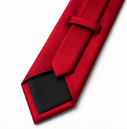 Classic Red Satin Wedding Tie