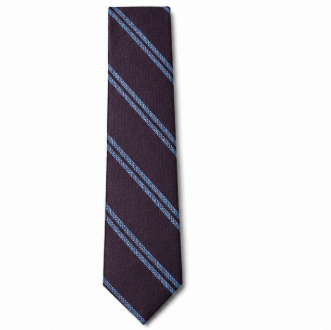Burgundy Striped Business Tie