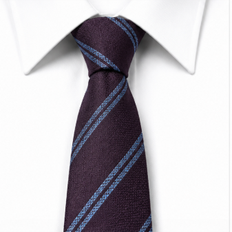 Burgundy Striped Business Tie