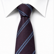 Burgundy Striped Business Tie