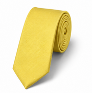 Golden Yellow Satin Wedding Tie