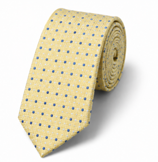 Light Yellow Dotted Business Tie