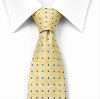 Light Yellow Dotted Business Tie