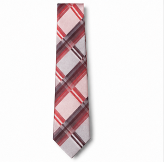 Red Plaid Wedding Tie
