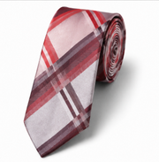 Red Plaid Wedding Tie
