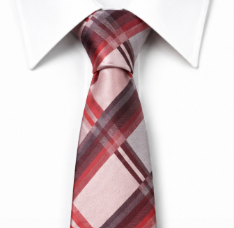 Red Plaid Wedding Tie