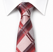 Red Plaid Wedding Tie