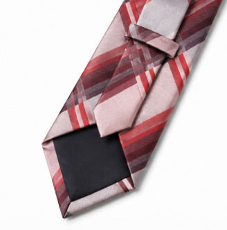 Red Plaid Wedding Tie