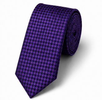 Royal Purple Micro Check Wedding Tie