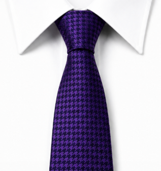 Royal Purple Micro Check Wedding Tie
