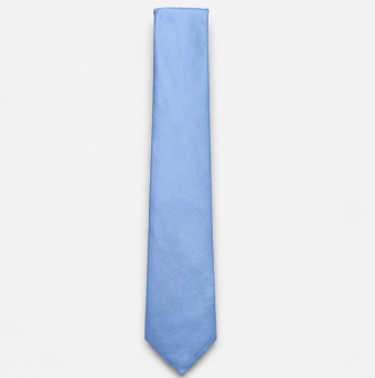 Sky Blue Satin Silk Tie