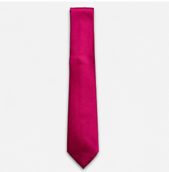 Fuchsia Pink Satin Silk Tie