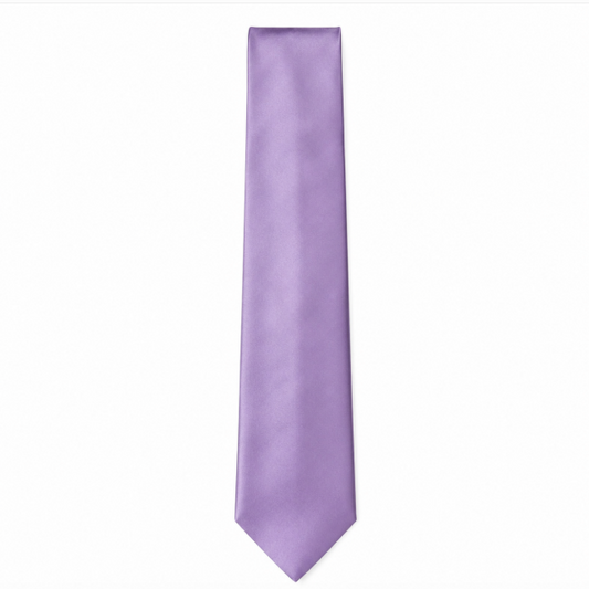 Lavender Satin Silk Tie