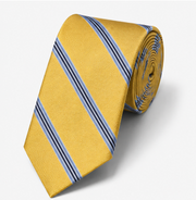 Mustard Yellow Striped Business Tie