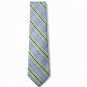 Sky Blue & Sage Green Striped Necktie