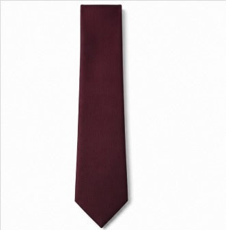 Burgundy Satin Necktie