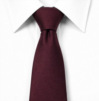 Burgundy Satin Necktie