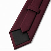 Burgundy Satin Necktie